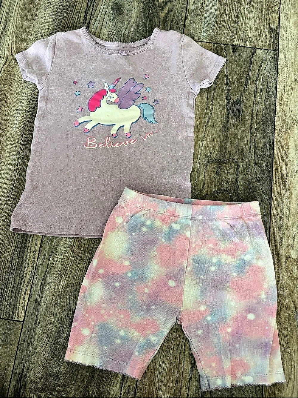 Kids Headquarters Girls Unicorn Tie-Dye Matching Set Size 6